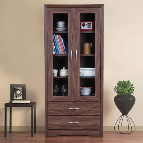 Engineered Wood Library Cabinet in Rolex dark Colour